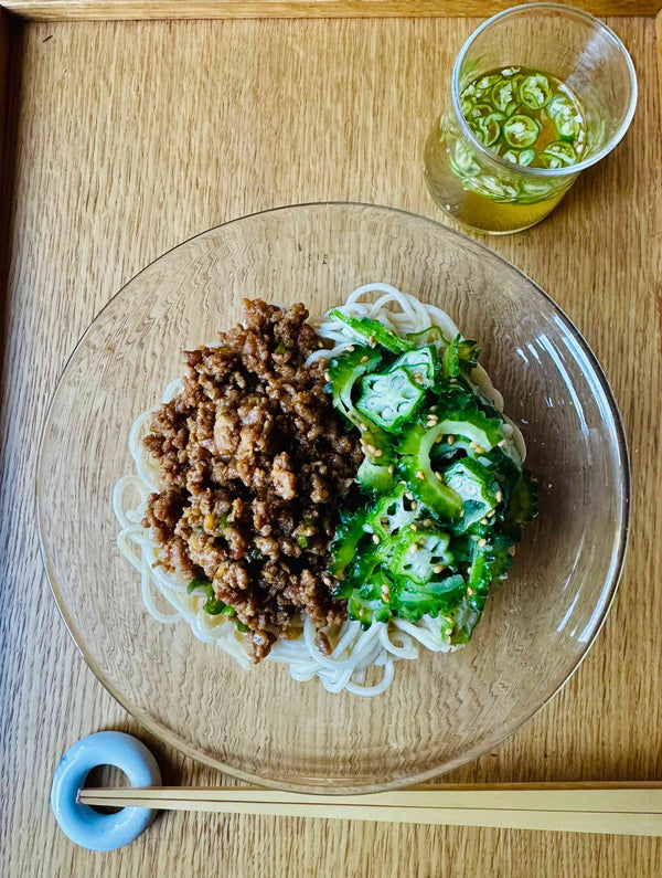 第八回　肉味噌とゴーヤとオクラの和え麺